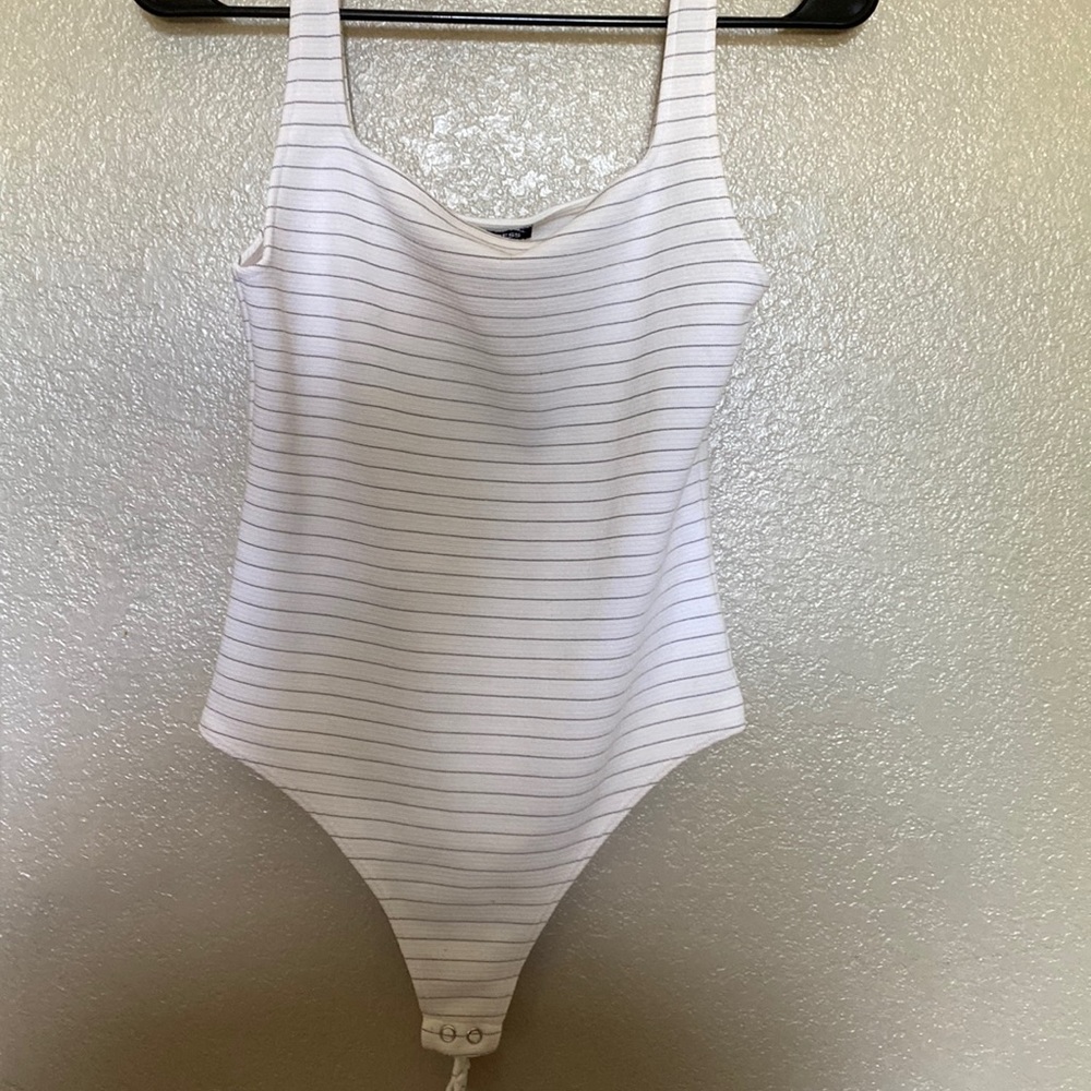 Striped body suit